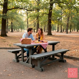 Taula de pícnic en plàstic reciclat Fàtima